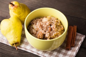 porridge and pears